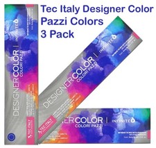 Tec Italy Pazzi Designer Hair Coloring Cream 3 oz Pack of 3 Tinte para Cabello