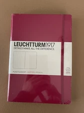 Leuchtturm 1917 Hardcover Dot Grid Notebook in Berry - A5  - NEW