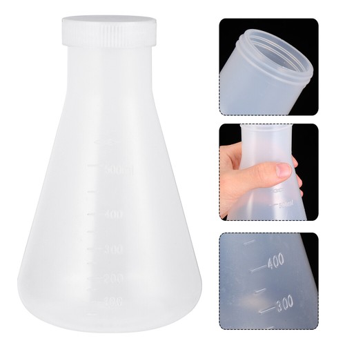 3Pcs Polypropylene Flasks Erlenmeyer Flask Laboratory Experiment Flask - Picture 3 of 12