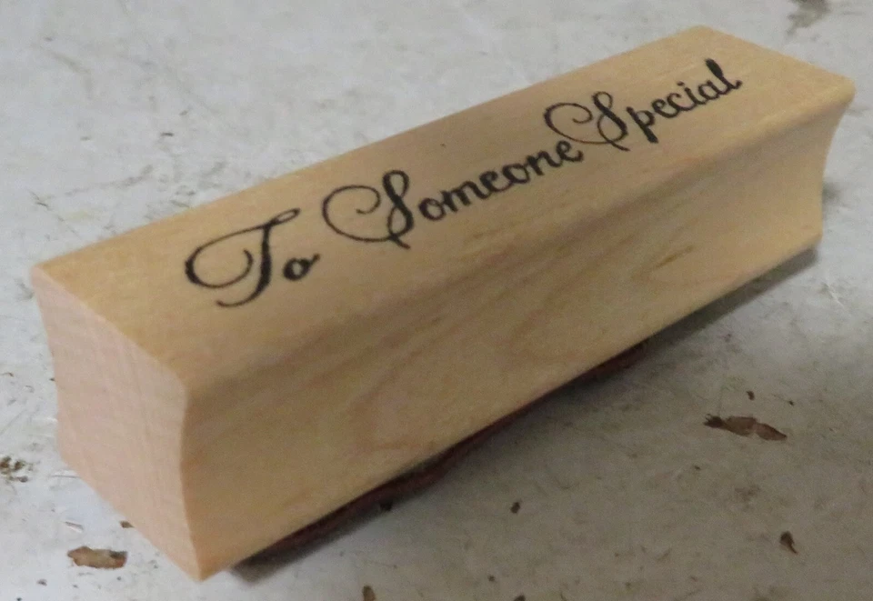 Sello de goma Northwoods "A alguien especial" fuente cursiva NUEVO 3 3/4" x 3" Foto 3 de 4