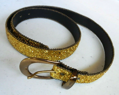 NEW ** GOLD GLITTER SEQUIN SPARKLE BELT 1