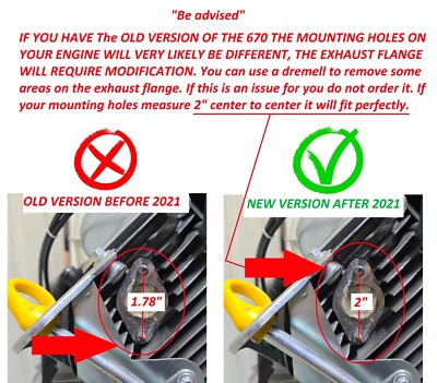 X2 Muffler Exhaust Gasket For Predator Max 459cc, Honda GX390