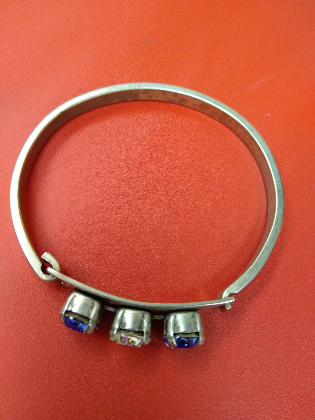 Swarovski Crystal Bangle Bracelet Antique Silver 8mm … Gem