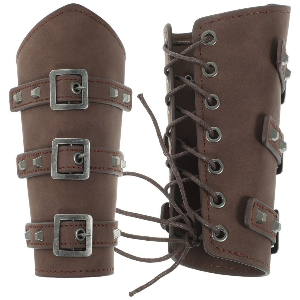 Pu Punk Wristbands Man Cosplay Medieval Retro Knight Armband eBay