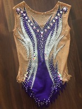 Beautiful custom competition Rhythmic Gymnastics Ice Skating Leotard 8-10 yo 135