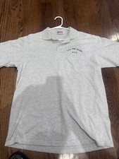 VTG Jerzees USS Pine Island AV-12 Seaplane Tender Polo Made In USA Mens Medium