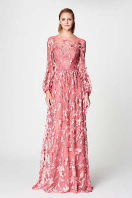 knee length dresses for ladies Linen Lace Maxi Dress main image 1
