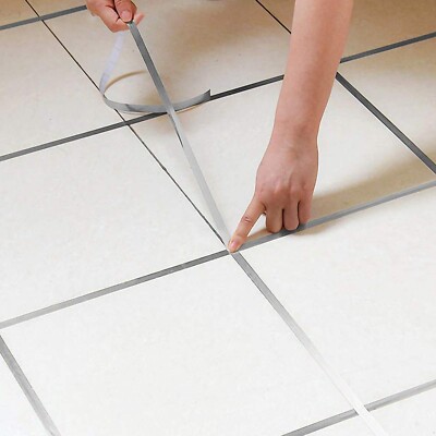 Eanpet 0.4 Inch x 166 Ft Tile Stickers Decorative Floor Wall Sticker Foil Lin...