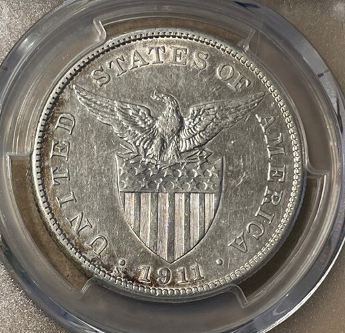 Philippines - 1911-S Large Silver Peso (PCGS XF Detail) - Picture 3 of 4