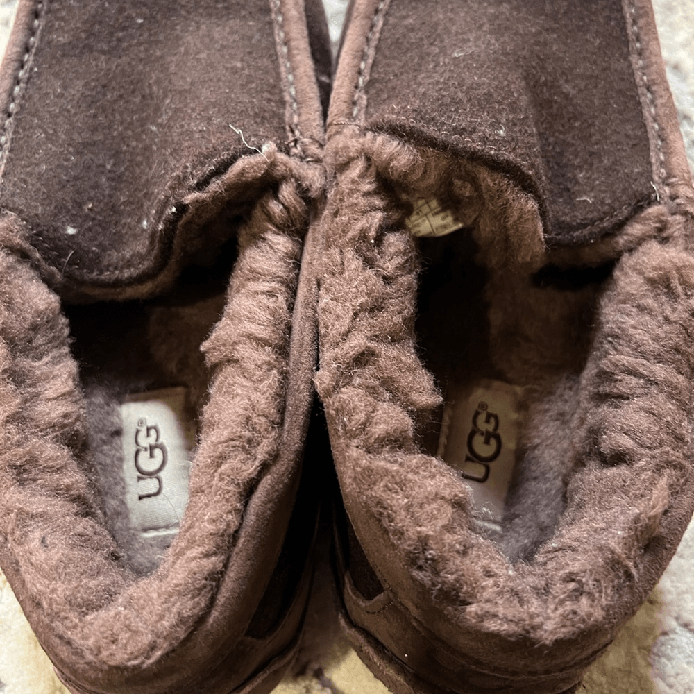 UGG Brown Ascot Wool Slip On Lined Moccasins Size 8 US $120  display picture 3