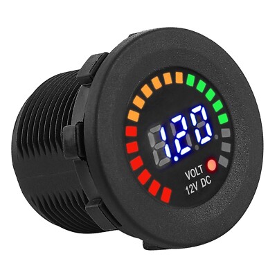 Waterproof 12V LED Car Van Boat Marine Voltmeter Voltage Meter Battery Gauge US