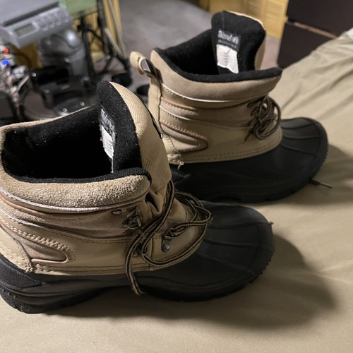 Northside Herren Gefüttert Thinsulate Wasserdicht Schneestiefel Creme/Schwarz Größe 10 - Bild 4 von 12