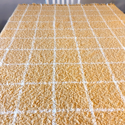 Threshold Throw Blanket Gold White Nubby Windowpane Check Fringe 52 x 64 inch - Picture 7 of 8