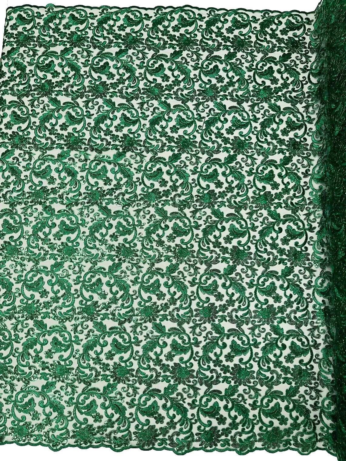 Géneros artesanales bordado de flores y plantas