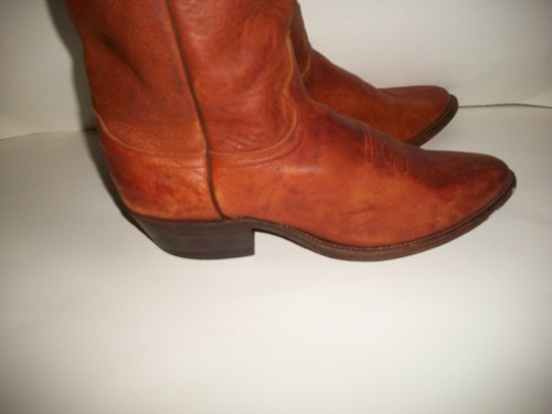 Justin brown leather western boots made in USA size 10D - Picture 5 of 12