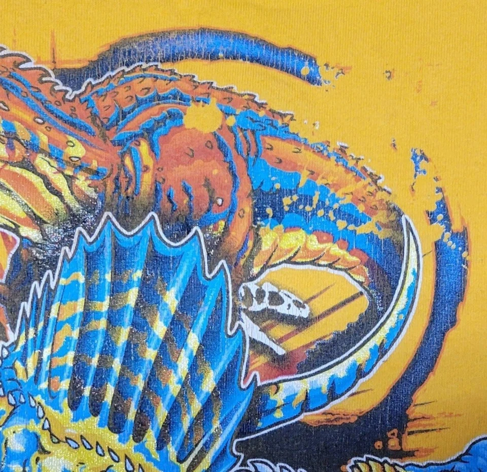 Camiseta gráfica de dinosaurio Primal Rage vintage de los años 90 para niños videojuego juvenil pequeña Foto 4 de 4