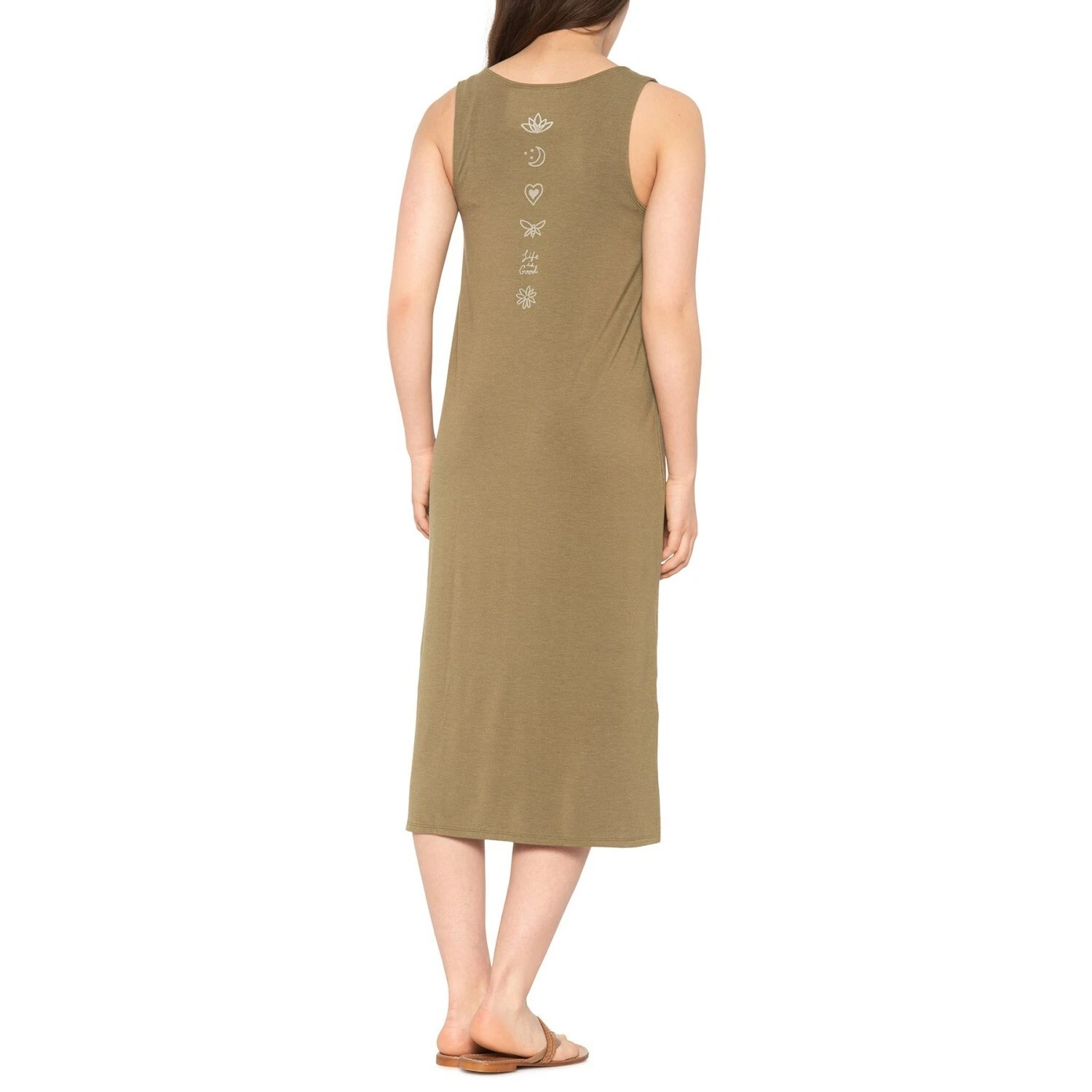 Neuf avec étiquettes robe intermédiaire sans manches lotus suprême mélange suprême Life Is Good