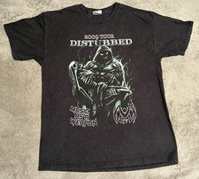 vintage y2k disturbed nu metal hard rock band tee size Large
