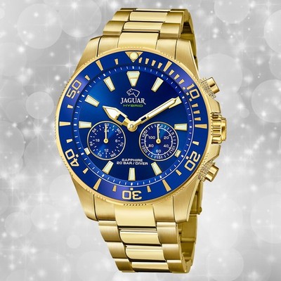 Jaguar Herrenuhr Edelstahl gold Jaguar Connected Armbanduhr UJ899/2