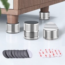 Furniture Risers 1 inch Adjustable4 Pack 0.9"-1.7" Metal Table Leg RisersDesk