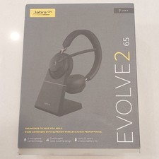 Jabra Evolve 2 65 Wireless Headset with Charging Stand, Black