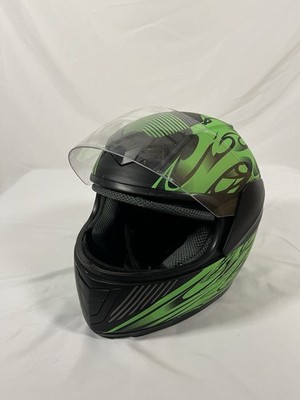 Typhoon Helmets KY-121 Full Face Motorcycle Helmet Green Size Y-M 50-52CM