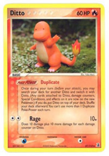 NM-Mint, English - 1 x Pokemon Ditto - 37/113 - Uncommon EX Delta Species