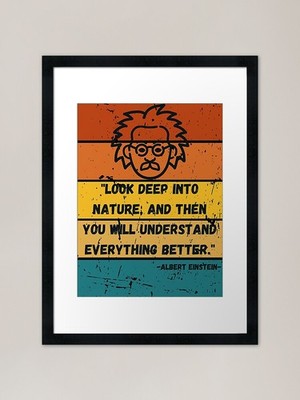 Albert Einstein Zitat Gerahmte Kunst Pr Gerahmtes Wandbild Poster Leinwanddruck Bild