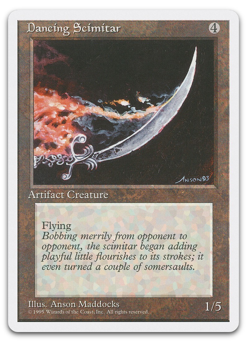 Dancing Scimitar (LP) Fourth Edition 4ED Magic MTG