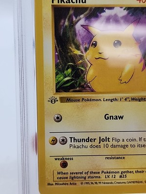 【PSA8】ピカチュウ 英語版 1st 初版 Yellow Cheeks Pokemon Pikachu #58 Yellow Cheeks 1st Edition 1999 PSA GEM