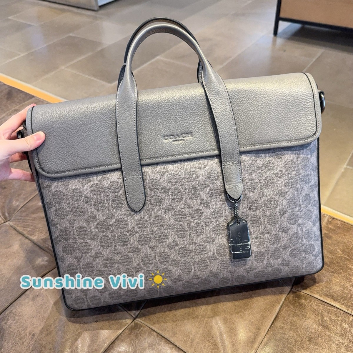 NWT Coach Sullivan Portfolio Brief In Signature Canvas cz402