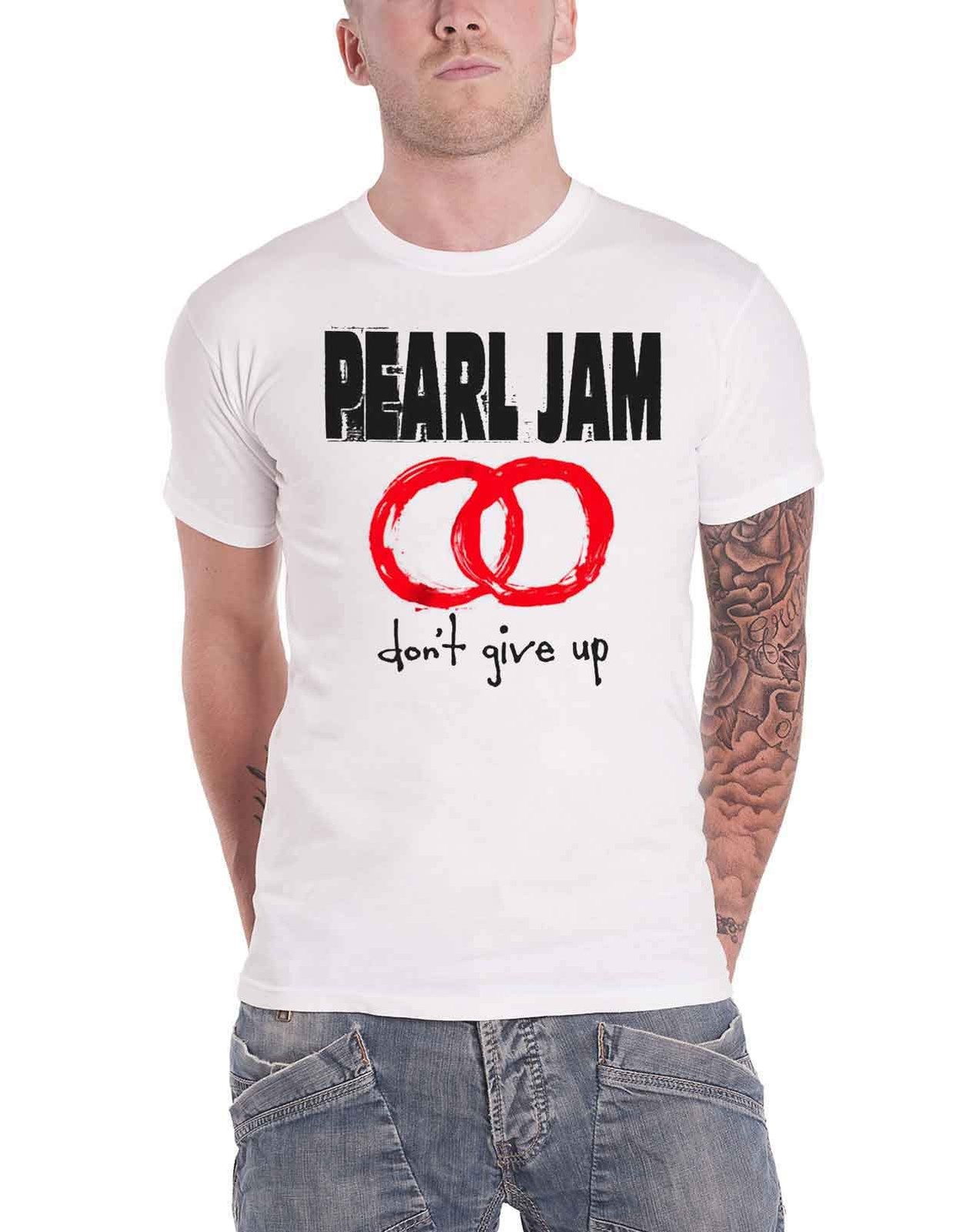Футболка Pearl Jam Dont Give Up Uomo Bianco Regular L Bianco