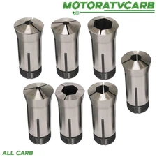 ALL-CARB 7Pcs 5C Hex. Collet Set 1/4" 5/16" 3/8" 1/2" 5/8" 3/4" 7/8"  0.0006TIR
