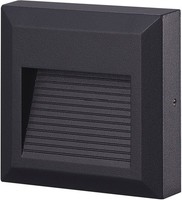 Moderne Dunkelgraue Wandleuchten 1X2.5W/Led, 4000K, IP54, 2Er-Set