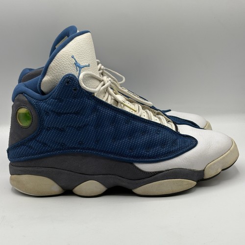 2010 Air Jordan 13 Retro Flint Blue White Grey Size 10 - Picture 5 of 10