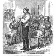 MEXICO Banuelos Jose de Jesus Famous Mexican Brigand Chief - Antique Print 1864