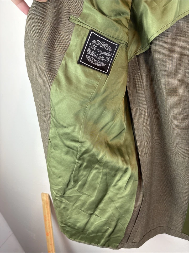 Men’s Size 42 Blazer Sports Coat Glenplaid Check Unstructured  - Image 3 of 4