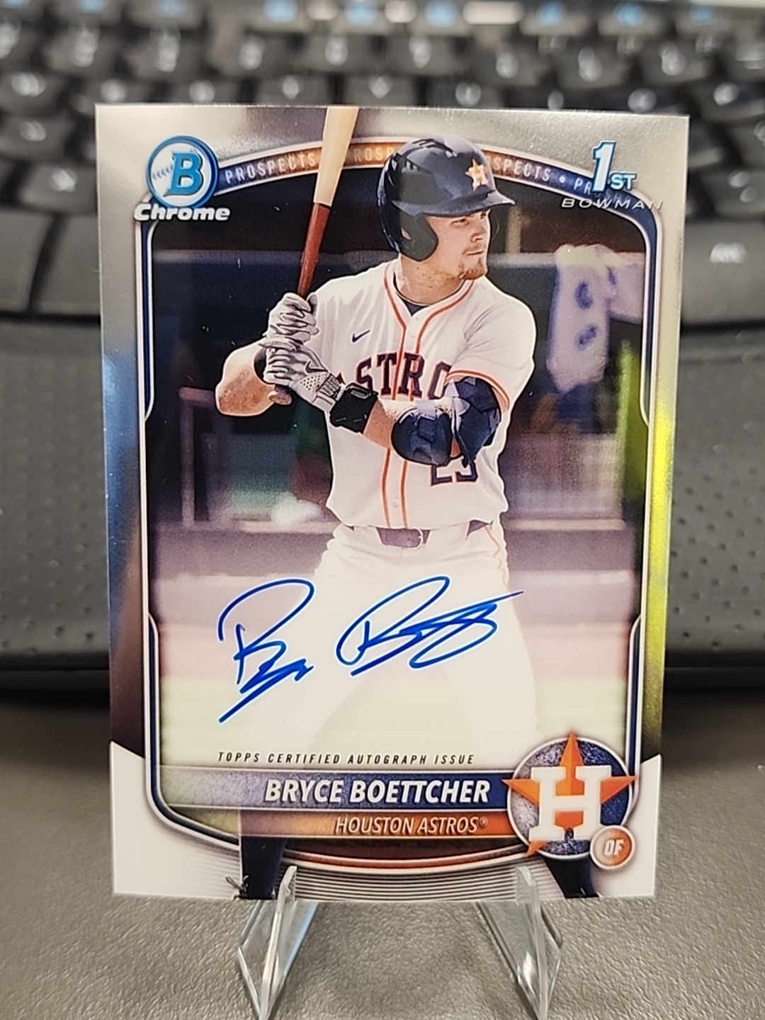 BRYCE BOETTCHER 2025 BOWMAN CHROME 1ST AUTOGRAPH ASTROS A AUTO Q5801