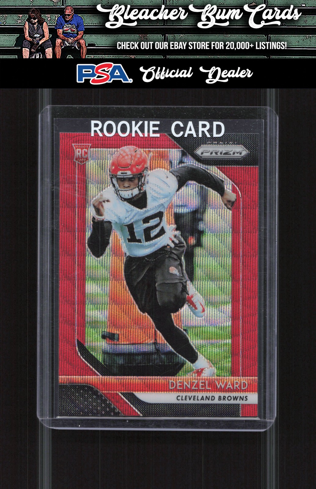 2018 Panini Prizm 241 Denzel Ward Prizm Red Wave Rookie #/149