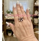 Dainty Pink Conch Naja Sterling Silver Ring Size 6 — photo 3