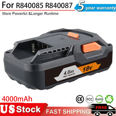 For AEG B1820R BSB18G L1830R BST18X For Ridgid R840087 4.0Ah 18V Li-ion Battery
