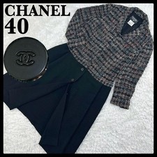 CHANEL 5767 Tweed Dress Button Here Long Allover