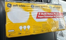 GE 40 WATT SOFT WHITE DECORATIVE G25 FROSTED Light Bulbs 40W 3 Pack