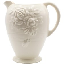 Royal Creamware Jug Victorian Rose Height 20cm Decorative Art Deco Design OC69