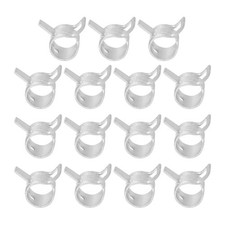 Confezione da 15 fascette stringitubo a molla per tubo flessibile OD 8-9,2 mm, argento