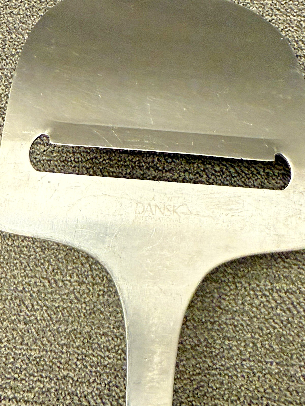 3 Pc Dansk Torun Brass Serving Pieces, Teardrop Stainless Cheese Knife Cake Pie