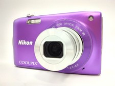  N.MINT Nikon COOLPIX S3300 Purple Digital Camera 16MP 10x Zoom From Japan