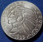 Indian Head Golden State Mint One Half Troy Ounce .999 Fine Silver Round US