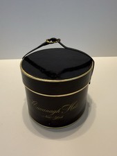 Cavanagh Hats New York Vintage Miniature Hat Box Black With Gold Trim