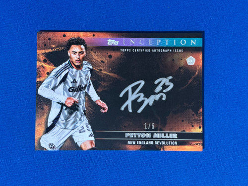PEYTON MILLER 2025 TOPPS INCEPTION MLS SILVER SIGNINGS ORANGE AUTO RC #1/5